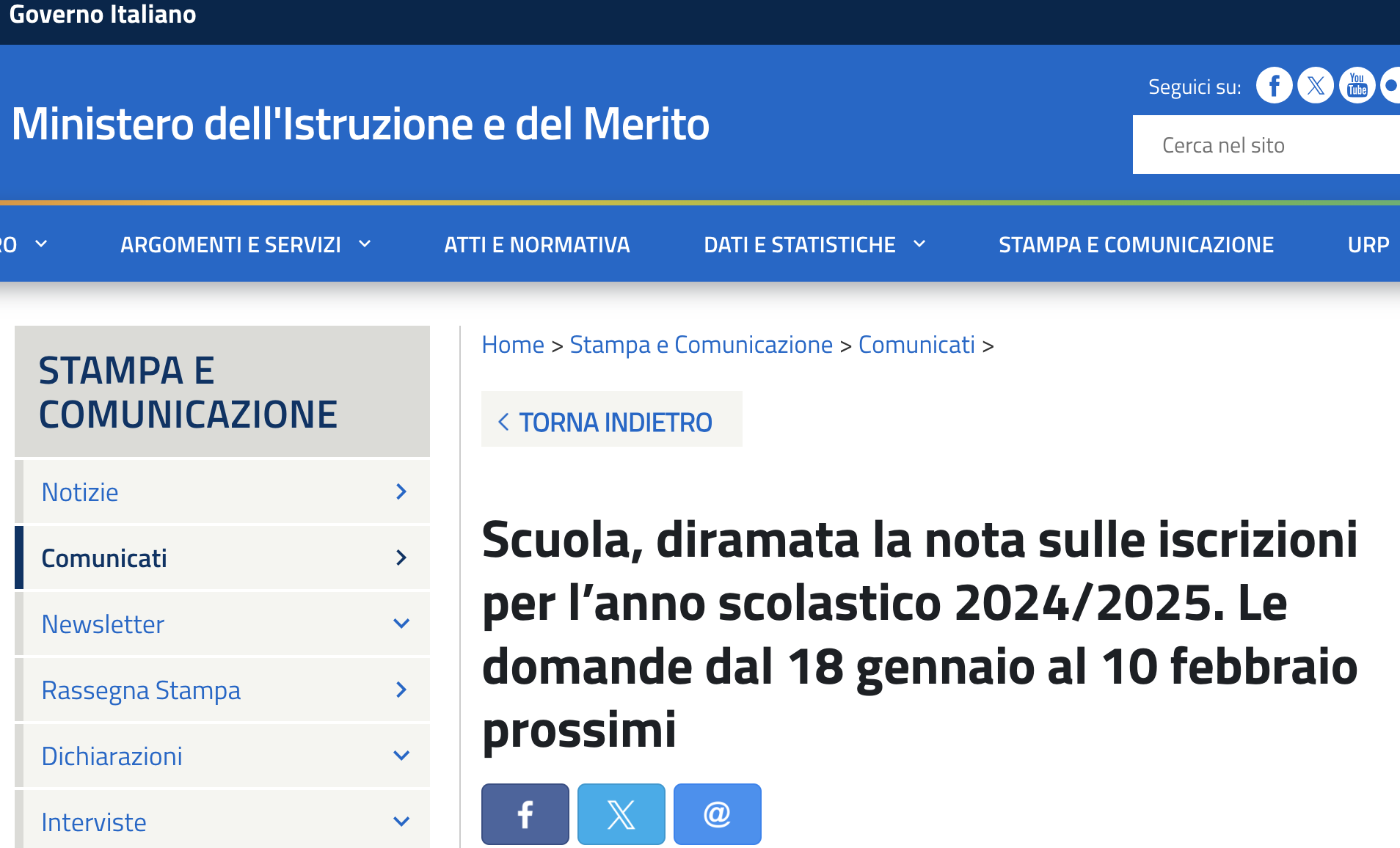 Scuola Diramata La Nota Sulle Iscrizioni Per Lanno Scolastico 20242025 Le Domande Dal 18 7129